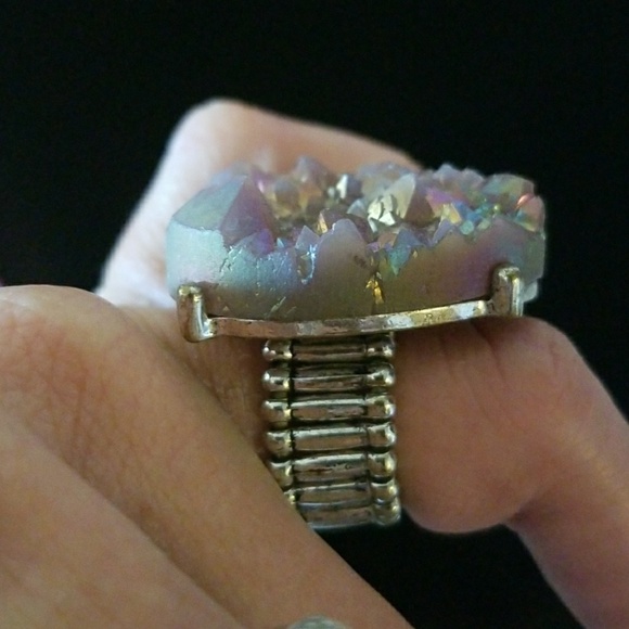 Purple druzy ring - Picture 2 of 8
